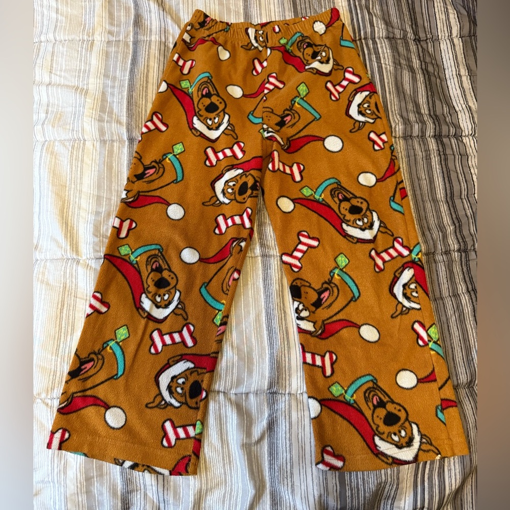 Children’s Scooby-Doo Christmas Fleece Pajama Bottoms, Size Medium(6/8)